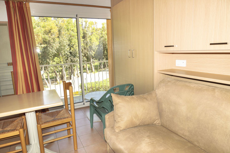 Appart type 3 séjour camping Corse